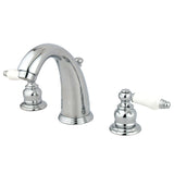 Victorian Two-Handle 3-Hole Deck Mount Widespread Bathroom Faucet with Pop-Up Drain