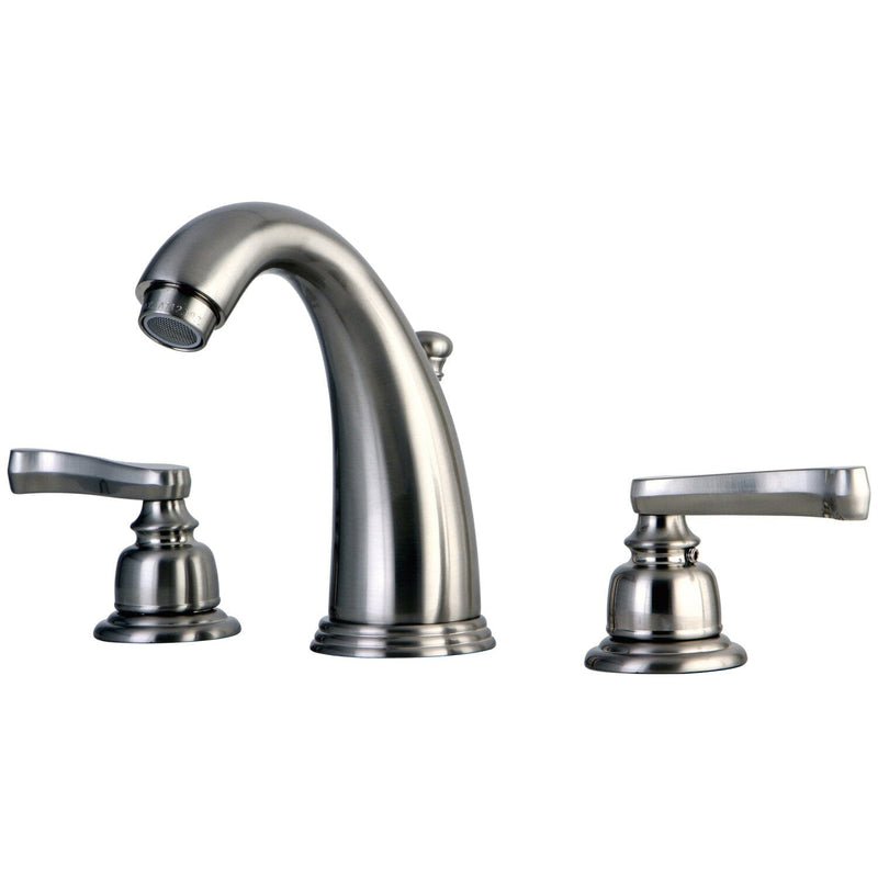 Royale Two-Handle 3-Hole Deck Mount Widespread Bathroom Faucet with Pop-Up Drain