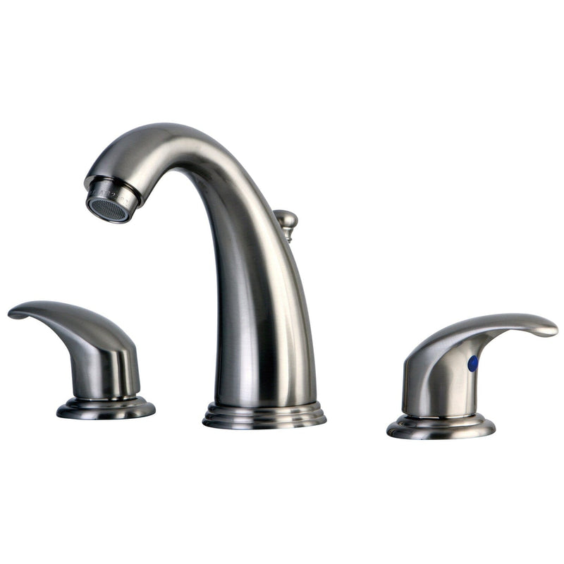 Magellan Two-Handle 3-Hole Deck Mount Widespread Bathroom Faucet with Pop-Up Drain