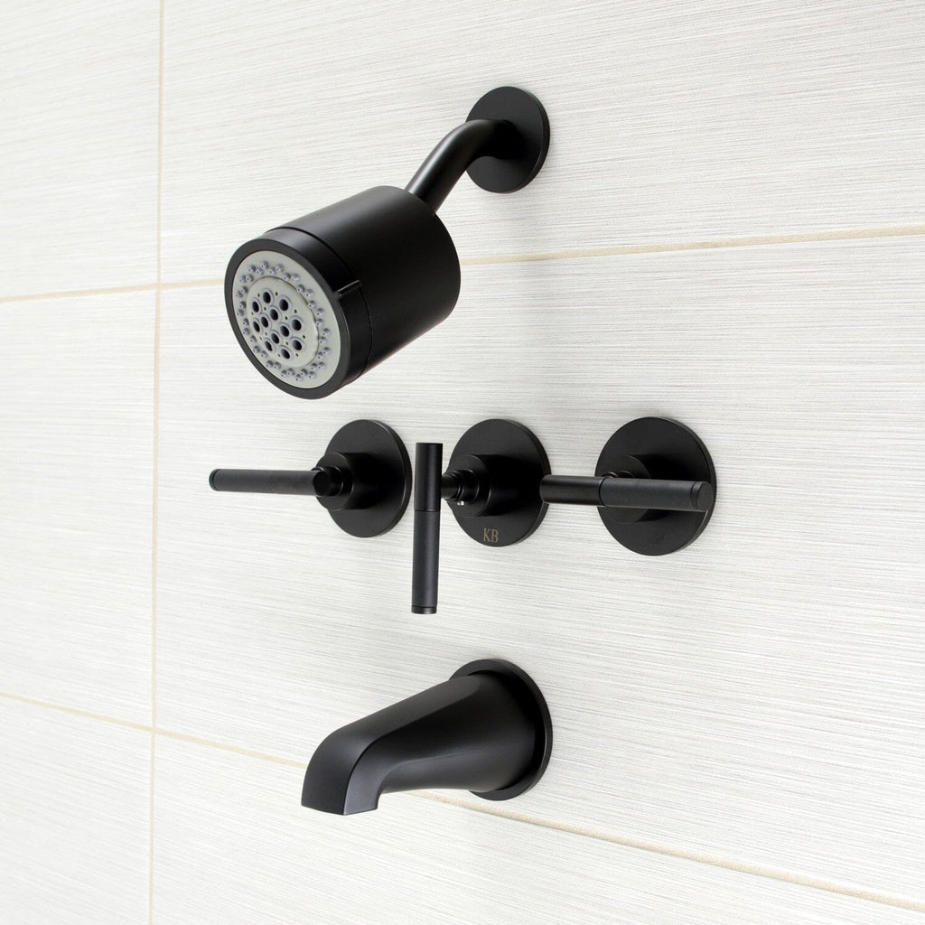 Kaiser Triple-Handle Tub and Shower Faucet