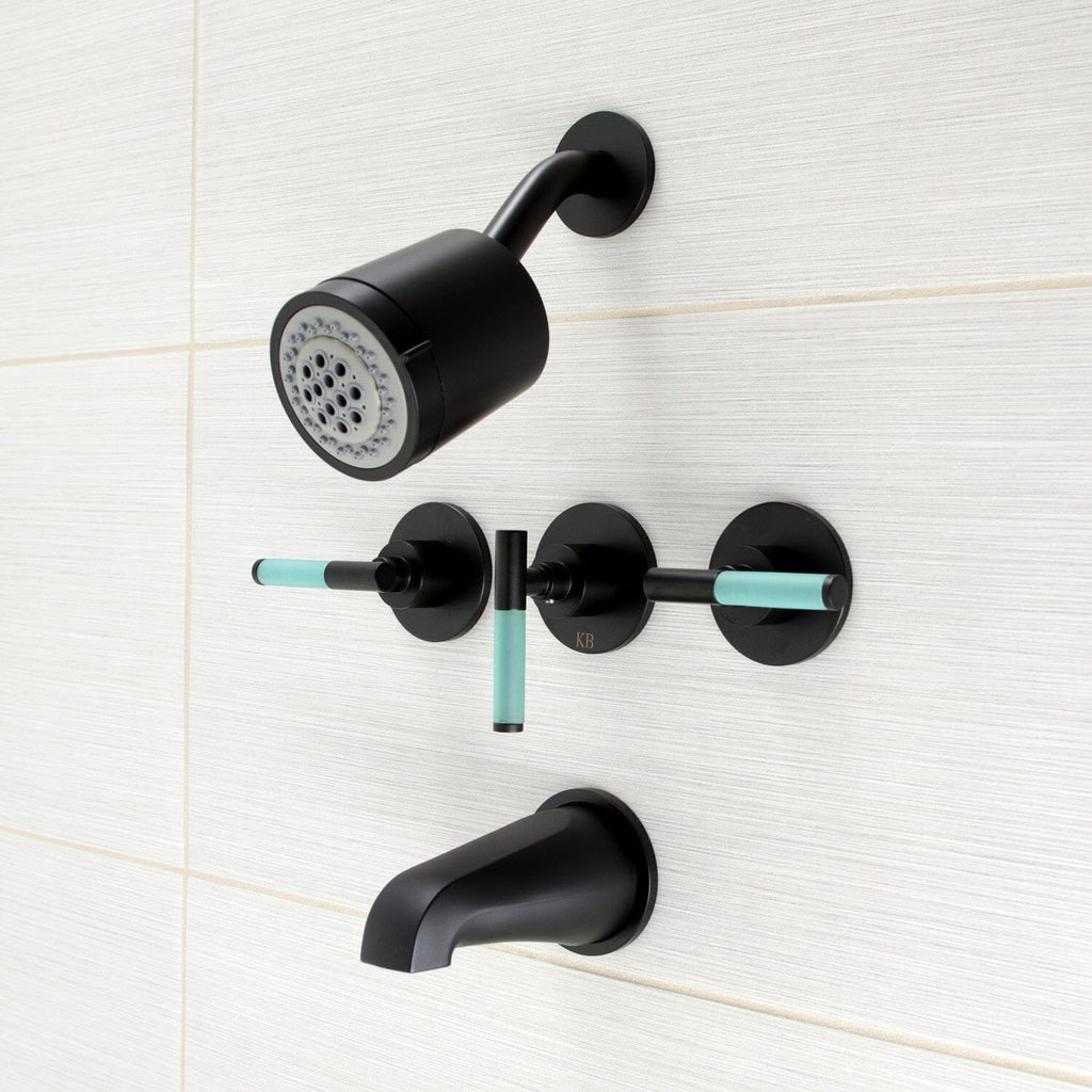 Kaiser Triple-Handle Tub and Shower Faucet