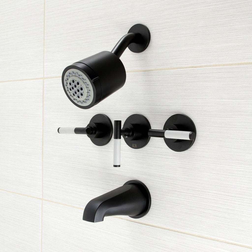 Kaiser Triple-Handle Tub and Shower Faucet