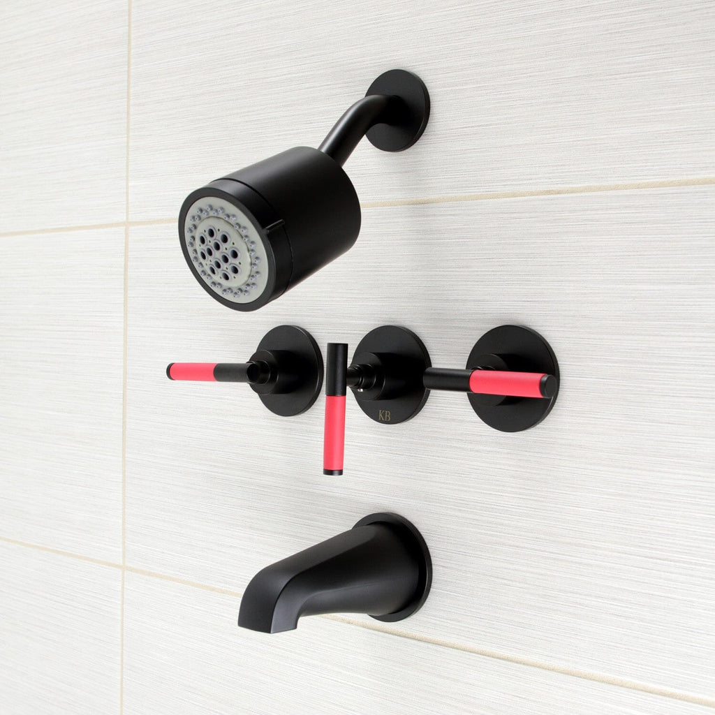 Kaiser Triple-Handle Tub and Shower Faucet