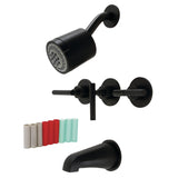 Kaiser Triple-Handle Tub and Shower Faucet