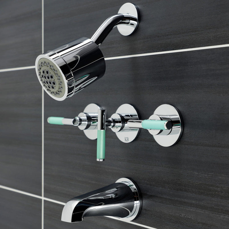 Kaiser Triple-Handle Tub and Shower Faucet