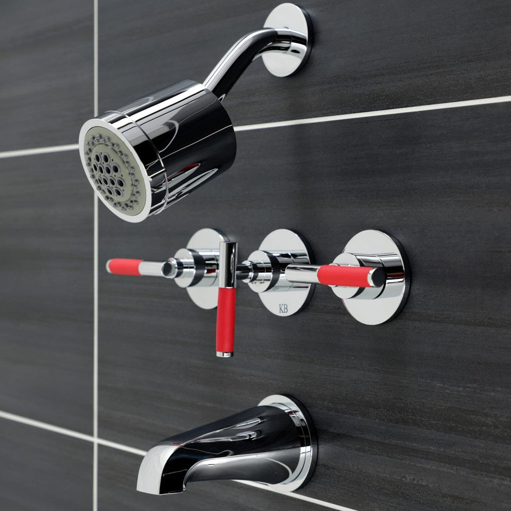 Kaiser Triple-Handle Tub and Shower Faucet