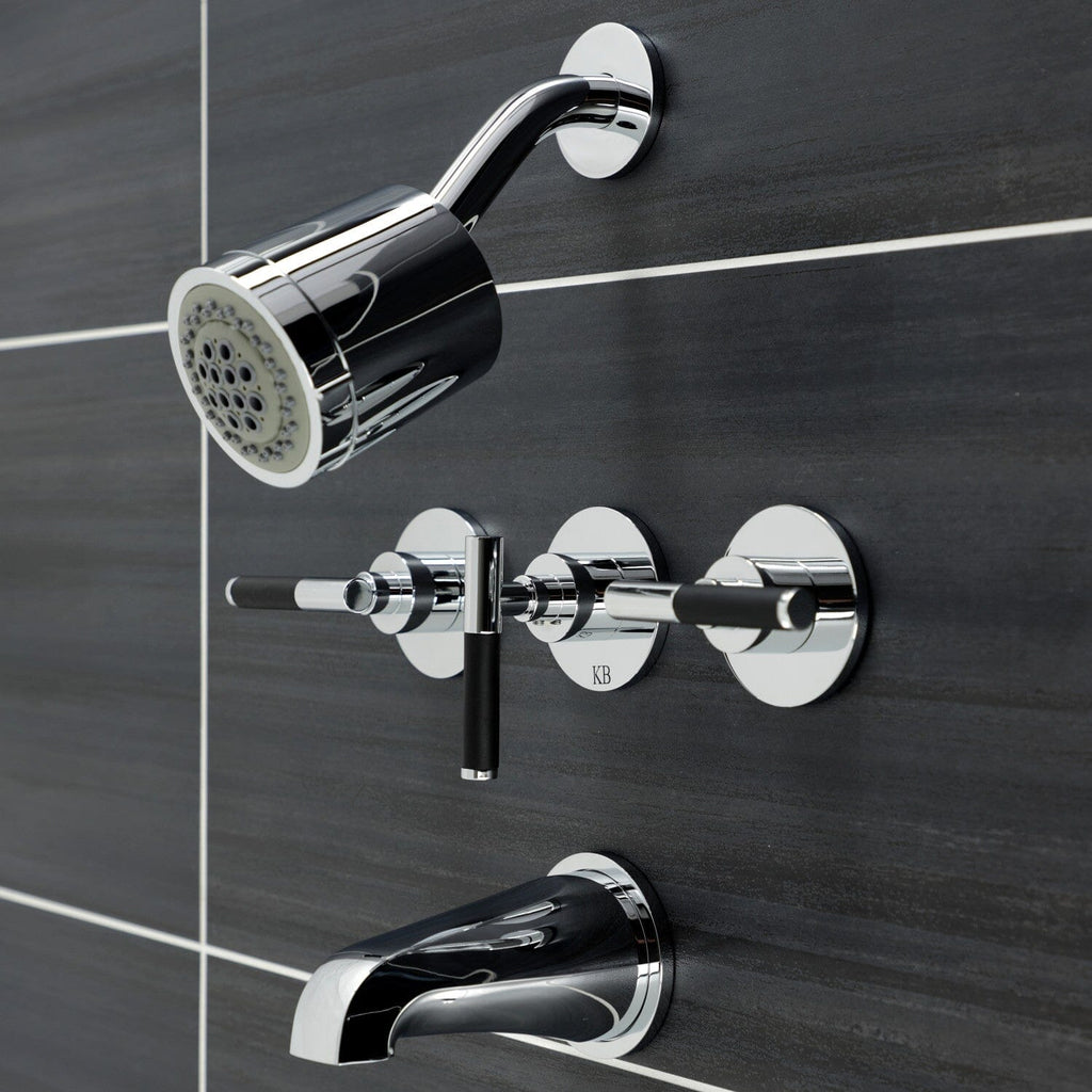 Kaiser Triple-Handle Tub and Shower Faucet