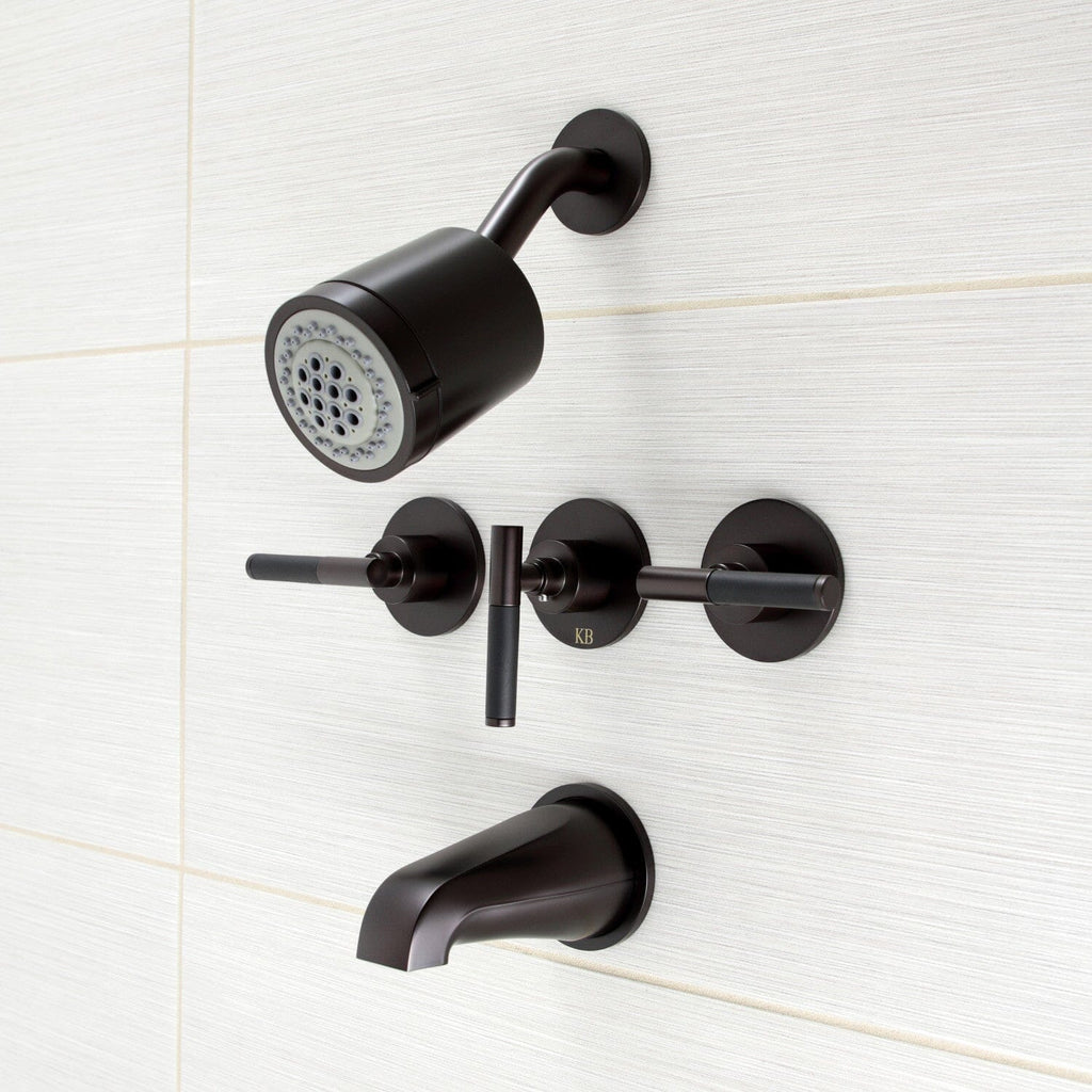 Kaiser Triple-Handle Tub and Shower Faucet