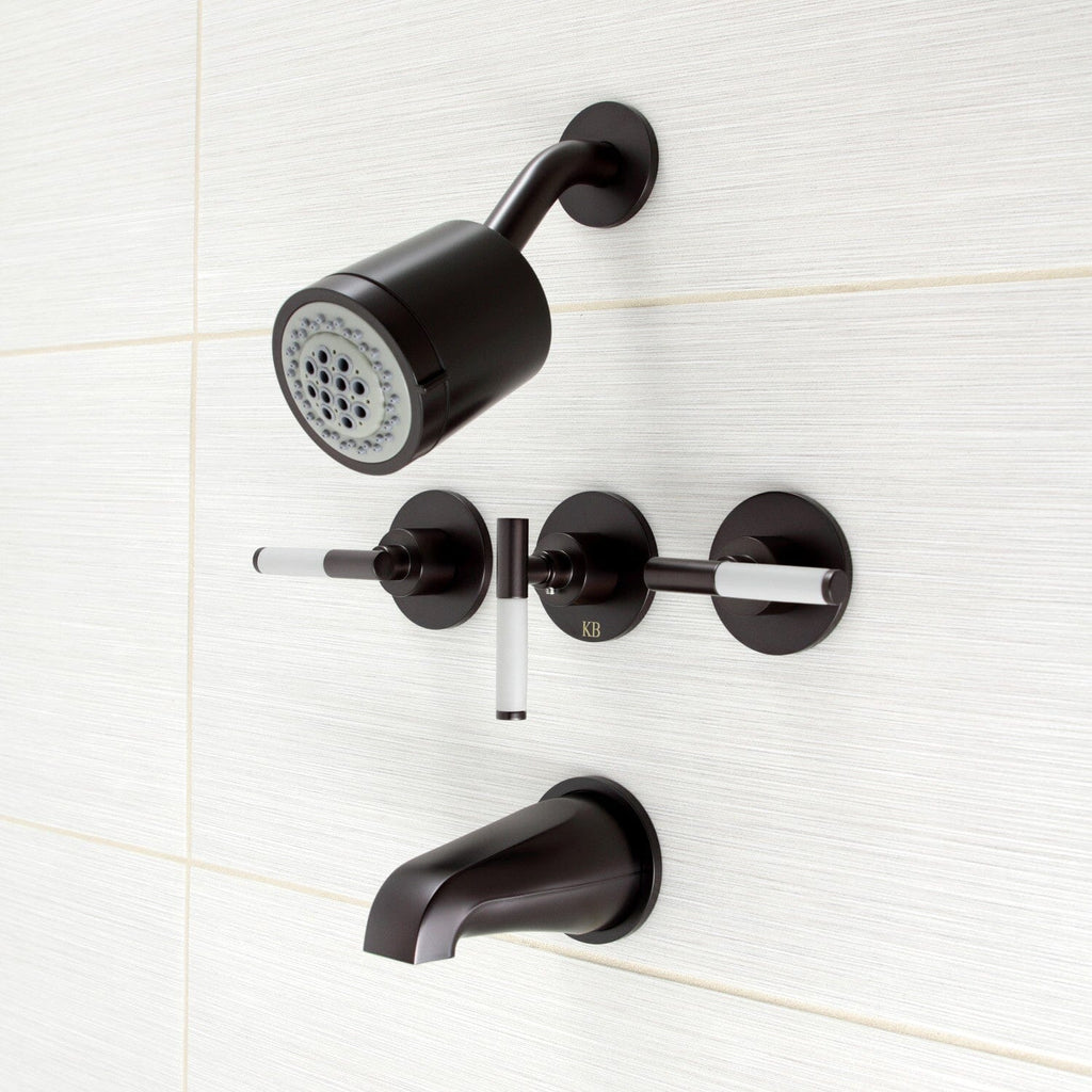 Kaiser Triple-Handle Tub and Shower Faucet