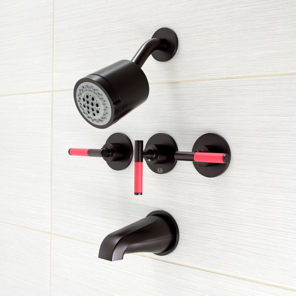 Kaiser Triple-Handle Tub and Shower Faucet