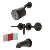 Kaiser Triple-Handle Tub and Shower Faucet