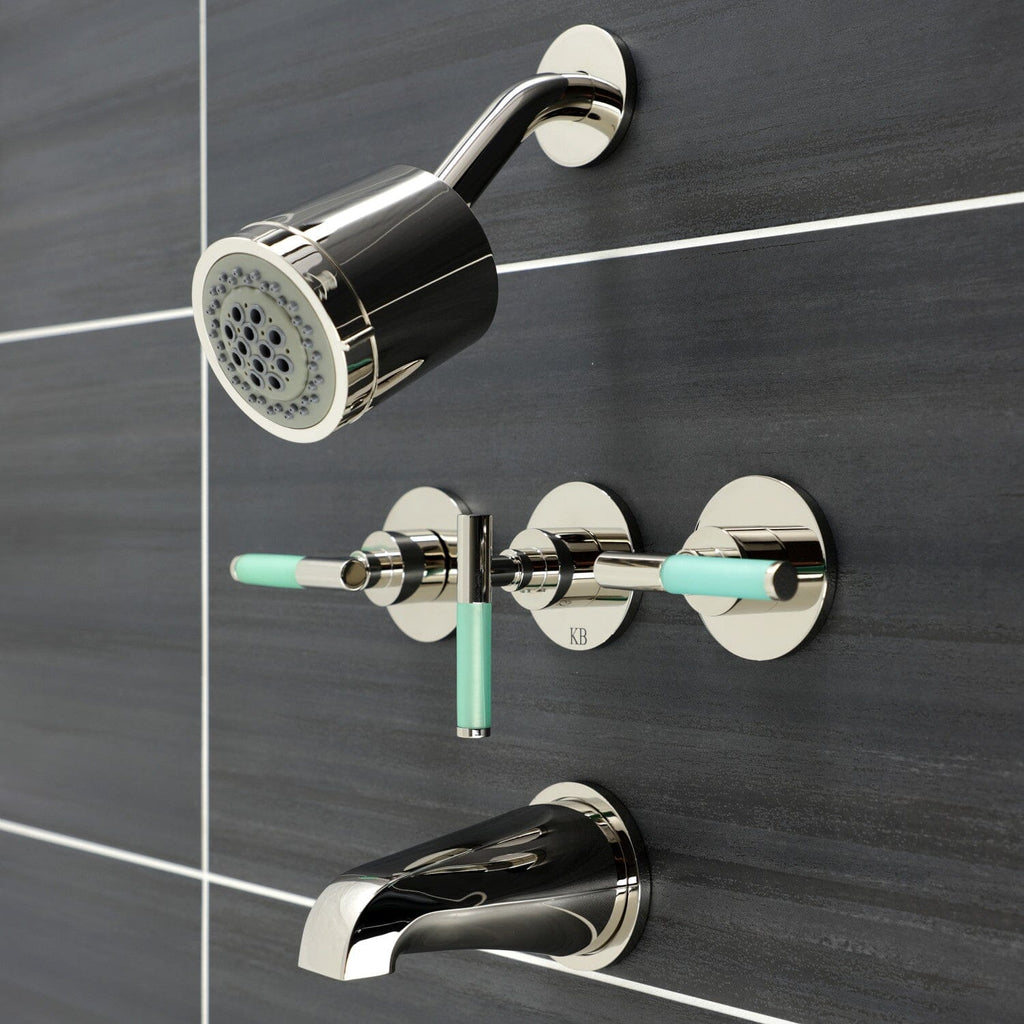 Kaiser Triple-Handle Tub and Shower Faucet