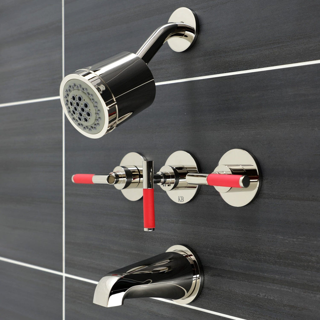 Kaiser Triple-Handle Tub and Shower Faucet