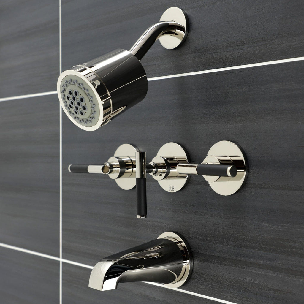 Kaiser Triple-Handle Tub and Shower Faucet