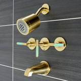 Kaiser Triple-Handle Tub and Shower Faucet