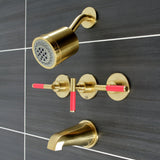 Kaiser Triple-Handle Tub and Shower Faucet
