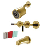 Kaiser Triple-Handle Tub and Shower Faucet