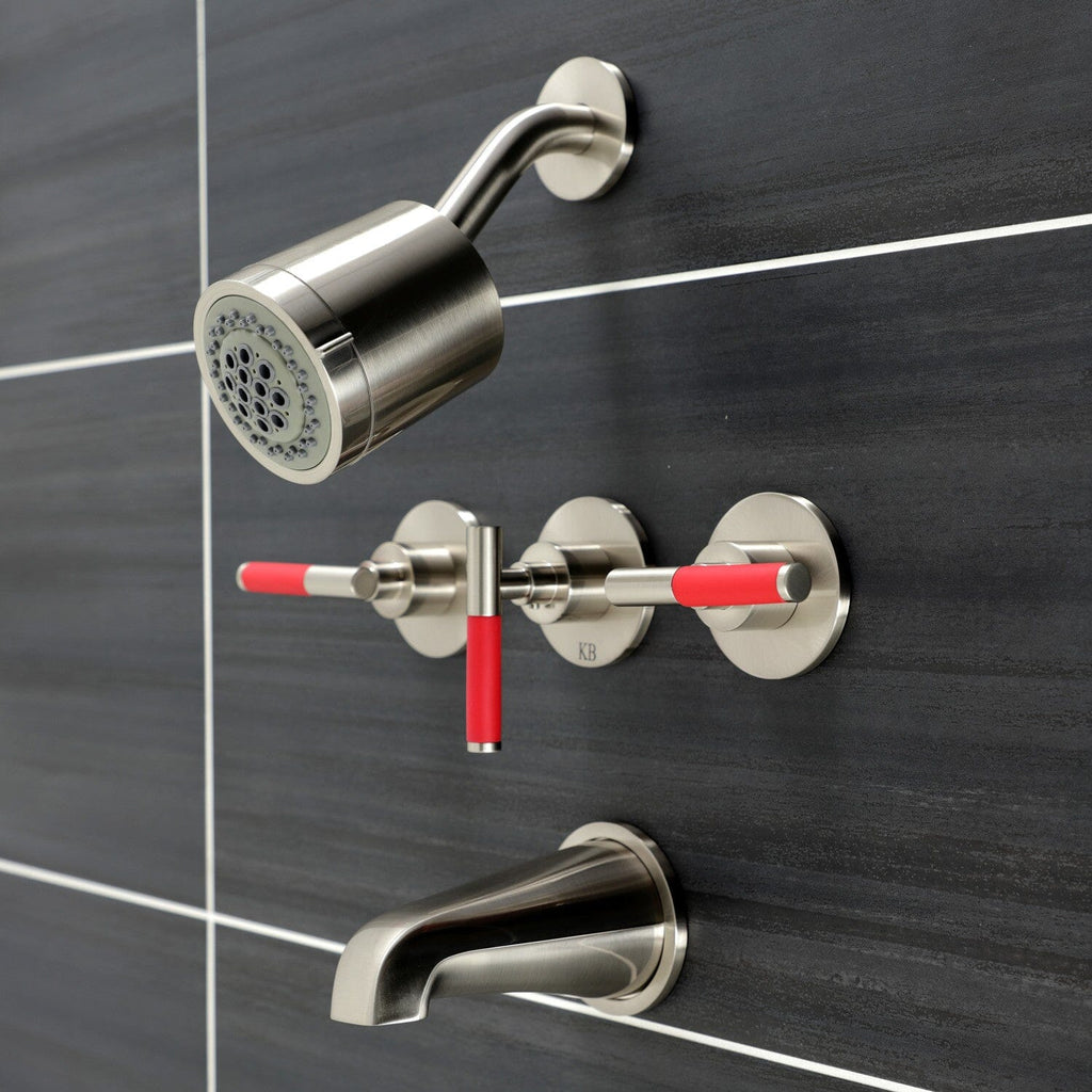 Kaiser Triple-Handle Tub and Shower Faucet