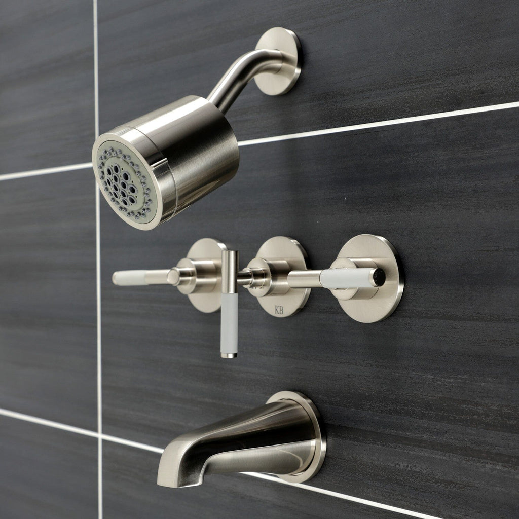 Kaiser Triple-Handle Tub and Shower Faucet