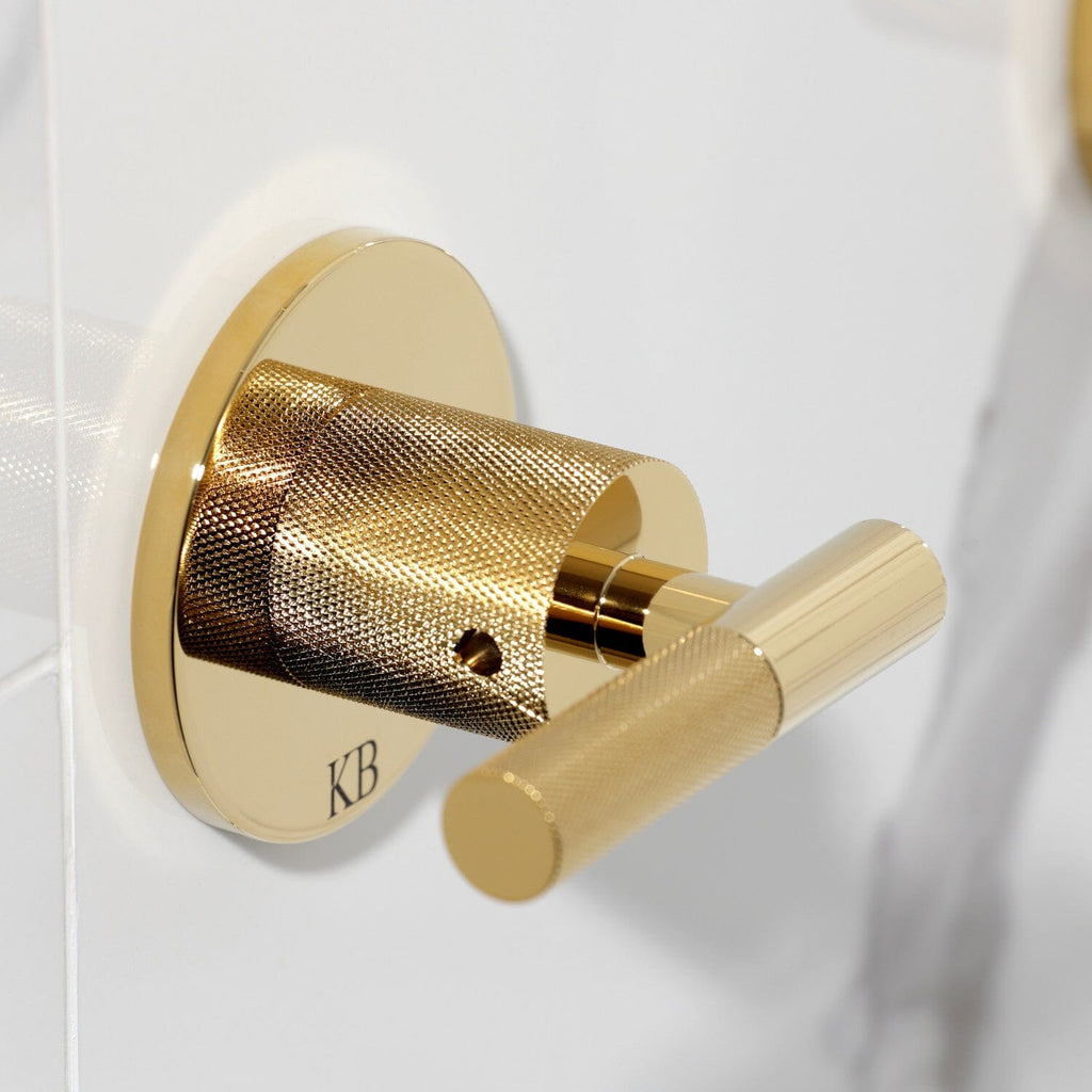 Convergent Double-Handle Tub and Shower Faucet with Knurled Handle