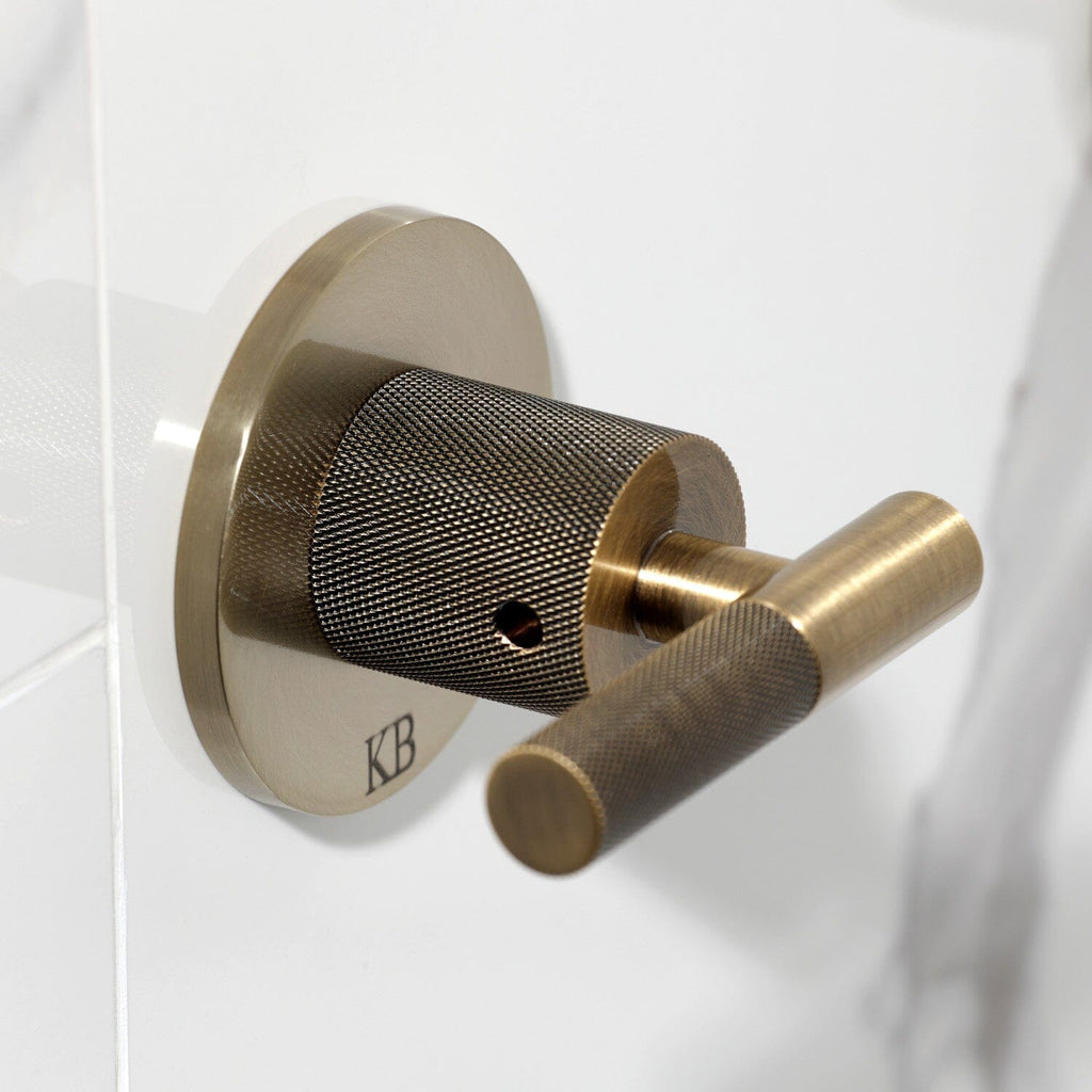 Convergent Double-Handle Tub and Shower Faucet with Knurled Handle