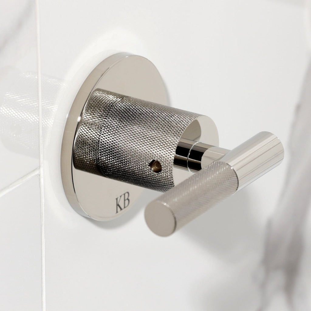 Convergent Double-Handle Tub and Shower Faucet with Knurled Handle