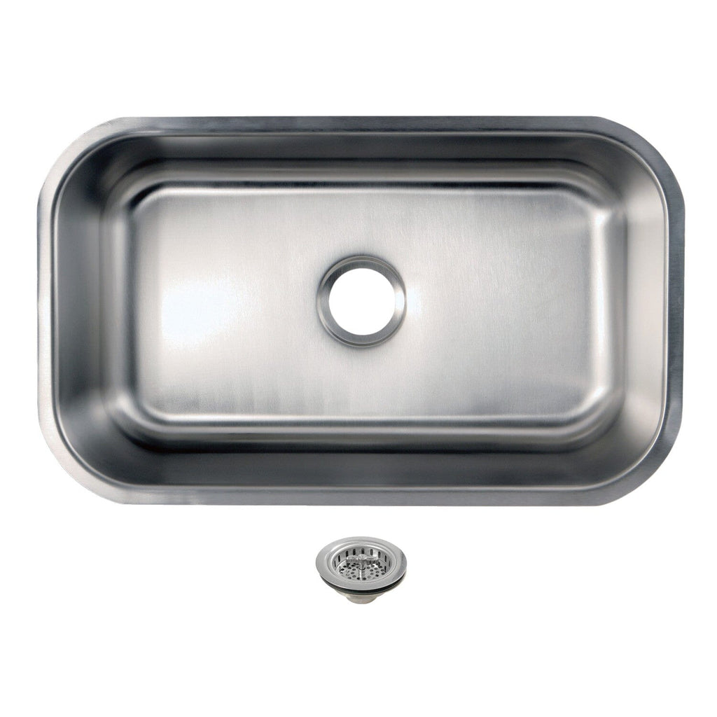 Loft 30-Inch Stainless Steel Single Bowl Undermount Kitchen Sink with Strainer