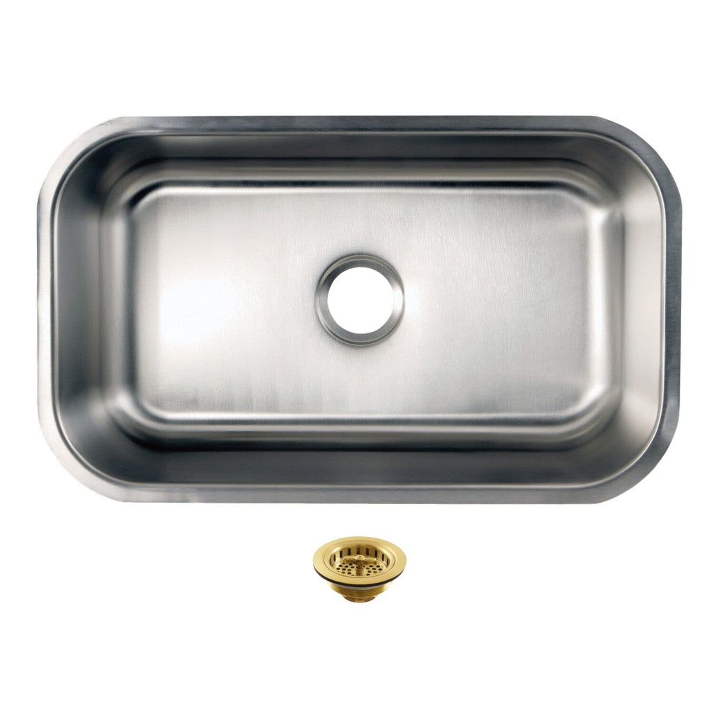 Loft 30-Inch Stainless Steel Single Bowl Undermount Kitchen Sink with Strainer