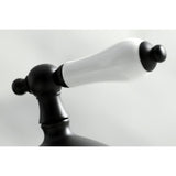 Heritage Two-Handle 3-Hole Deck Mount Widespread Bathroom Faucet with Brass Pop-Up Drain