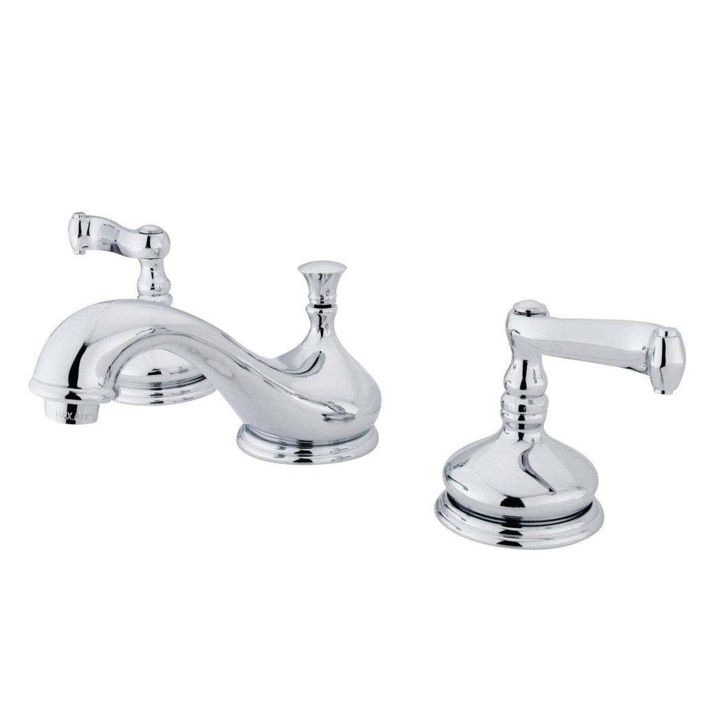 Two-Handle 3-Hole Deck Mount Widespread Bathroom Faucet with Brass Pop-Up
