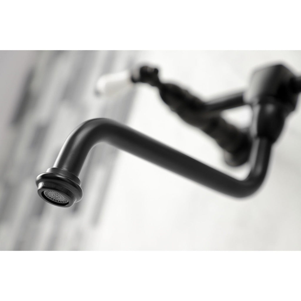 Heritage Double-Handle 2-Hole Wall Mount Bathroom Faucet