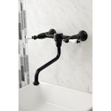 Heritage Double-Handle 2-Hole Wall Mount Bathroom Faucet