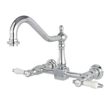 Bel-Air Double-Handle Wall-Mount Bridge Kitchen Faucet