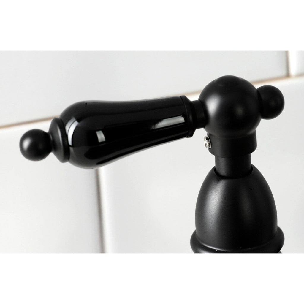 Duchess Two-Handle 4-Hole Deck Mount Bridge Kitchen Faucet with Brass Side Sprayer
