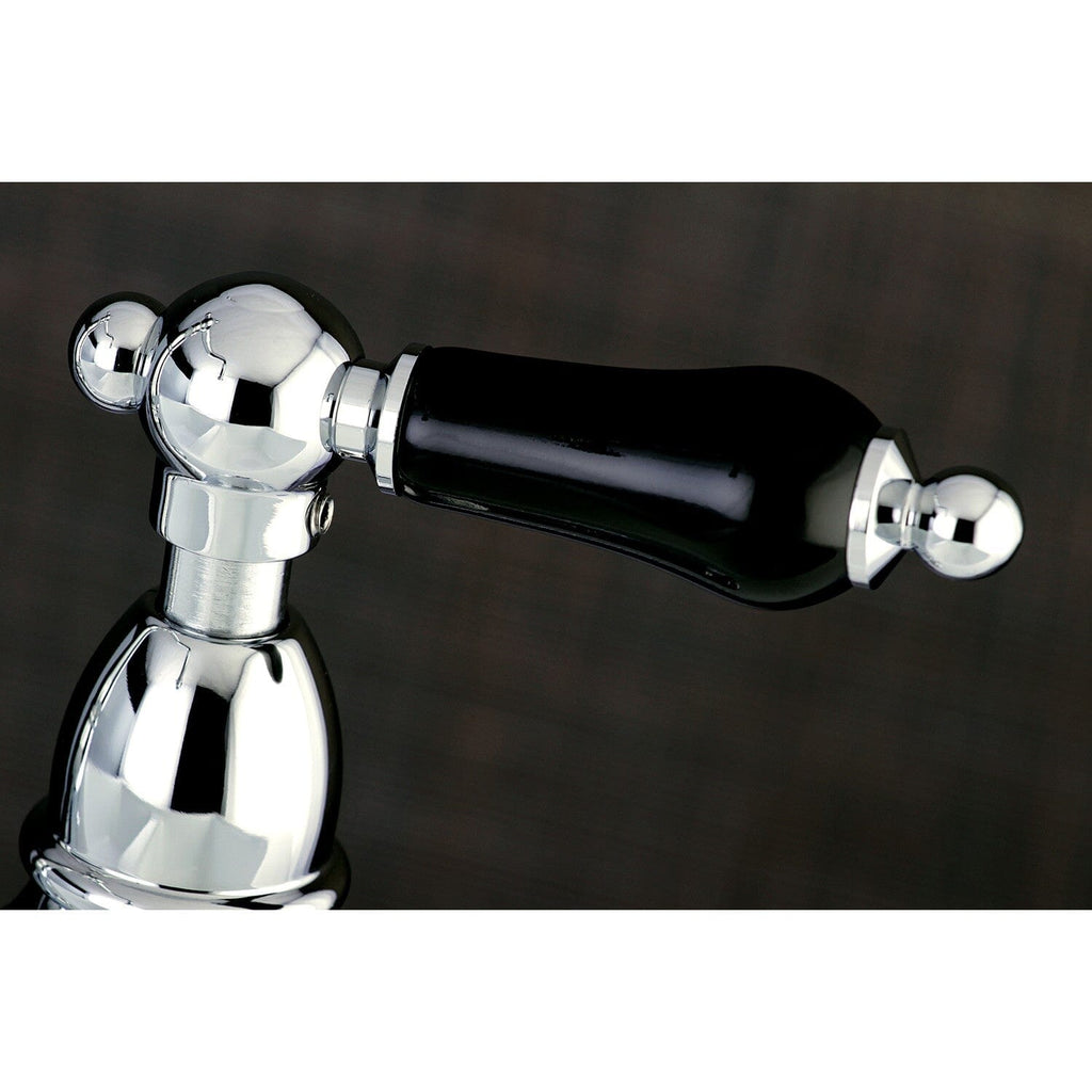 Duchess Two-Handle 4-Hole Deck Mount Bridge Kitchen Faucet with Brass Side Sprayer