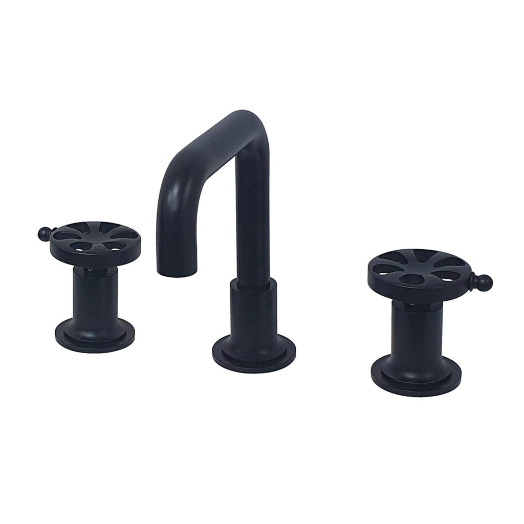 Belknap Two-Handle 3-Hole Deck Mount Widespread Bathroom Faucet with Push Pop-Up Drain