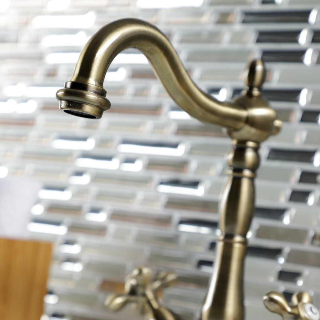 Heritage Two-Handle 1-or-3 Hole Deck Mount Vessel Faucet