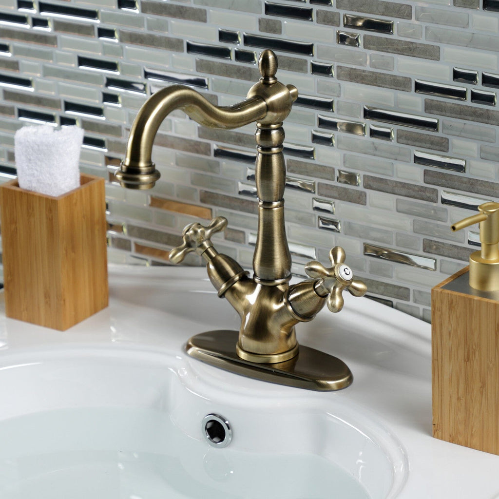 Heritage Two-Handle 1-or-3 Hole Deck Mount Vessel Faucet