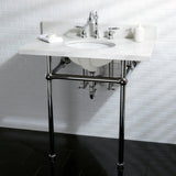 Heritage Two-Handle 3-Hole Deck Mount Widespread Bathroom Faucet with Brass Pop-Up