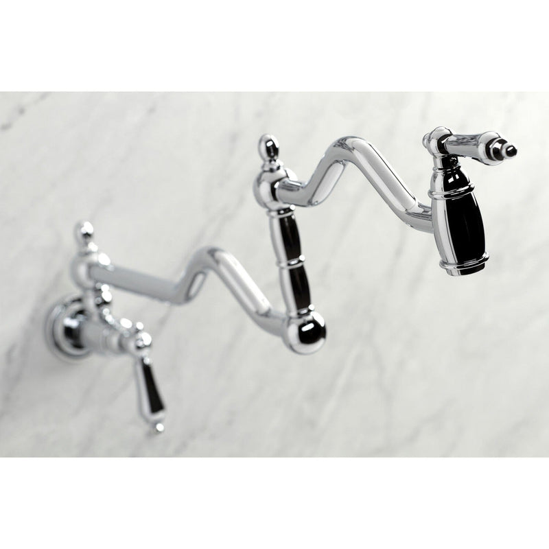 Heritage Two-Handle 1-Hole Wall Mount Pot Filler Faucet