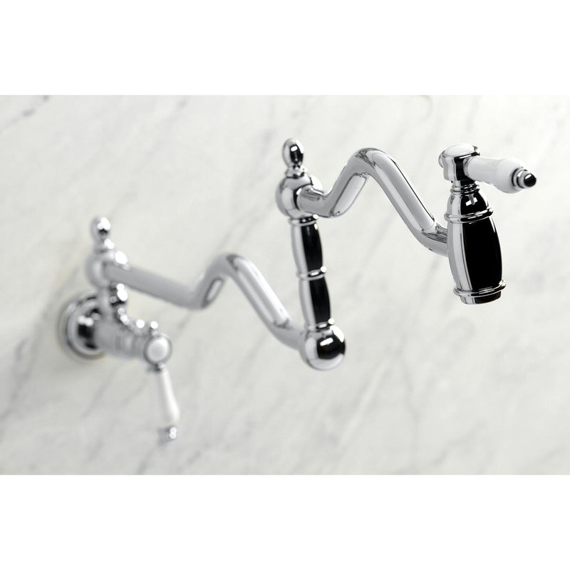Bel-Air Two-Handle 1-Hole Wall Mount Pot Filler Faucet