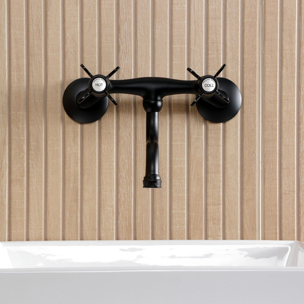 Essex Double-Handle 2-Hole Wall Mount Bathroom Faucet