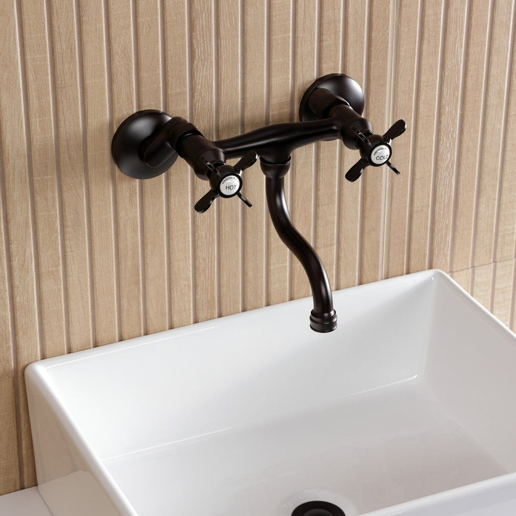 Essex Double-Handle 2-Hole Wall Mount Bathroom Faucet