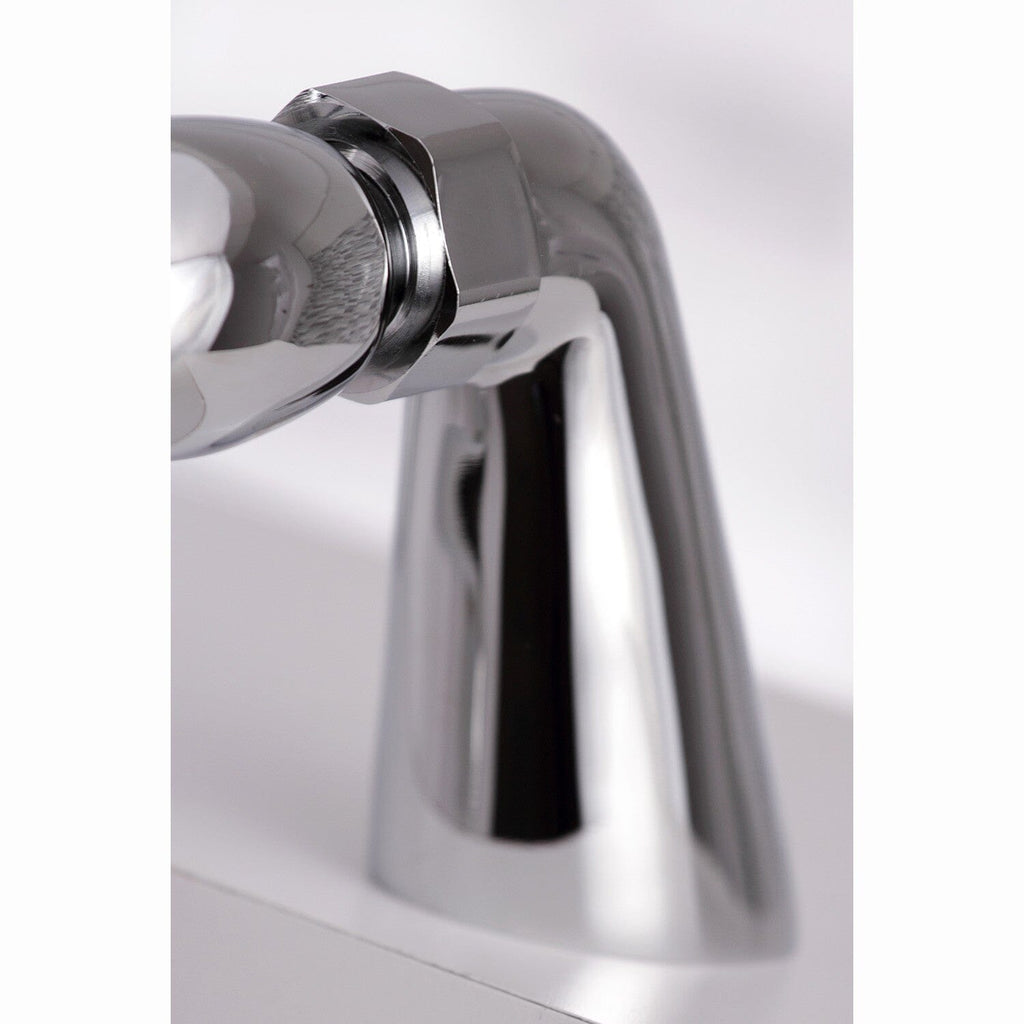 Kingston Three-Handle 2-Hole Deck-Mount Clawfoot Tub Faucet with Hand Shower