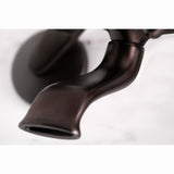 Essex Three-Handle 2-Hole Tub Wall Mount Clawfoot Tub Faucet with Hand Shower