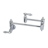 Heirloom Two-Handle 1-Hole Wall Mount Pot Filler Faucet