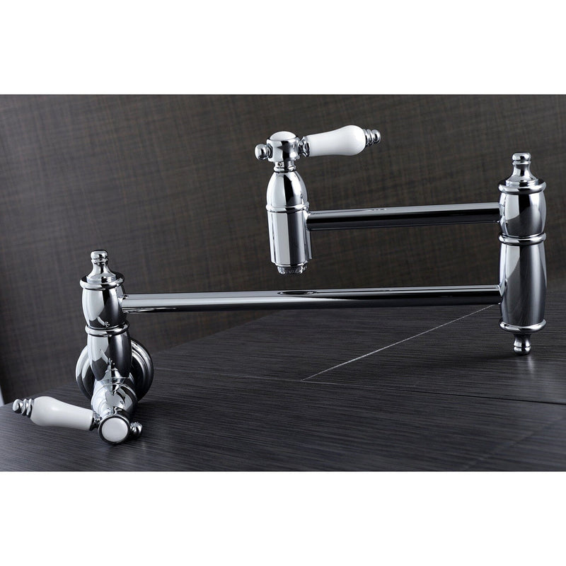 Bel-Air Two-Handle 1-Hole Wall Mount Pot Filler Faucet