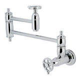 Fuller Two-Handle 1-Hole Wall Mount Pot Filler Faucet