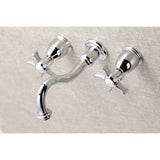 Hamilton Double-Handle 3-Hole Wall Mount Bathroom Faucet
