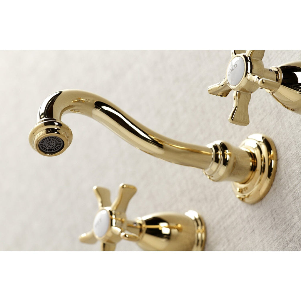 Hamilton Double-Handle 3-Hole Wall Mount Bathroom Faucet